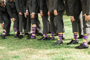 LSU-socks-groomsmen-louisiana-wedding-dansereau