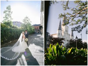 New Orleans couple getting married at St. Louis Cathedral in Jackson Square